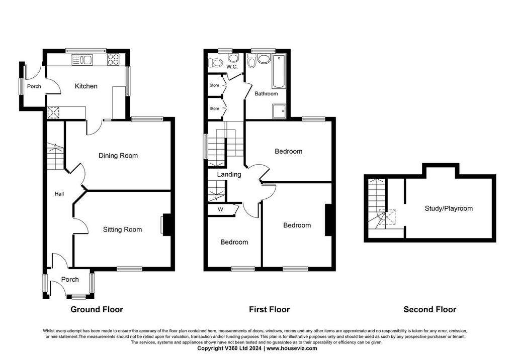 3 bedroom end of terrace house for sale - floorplan