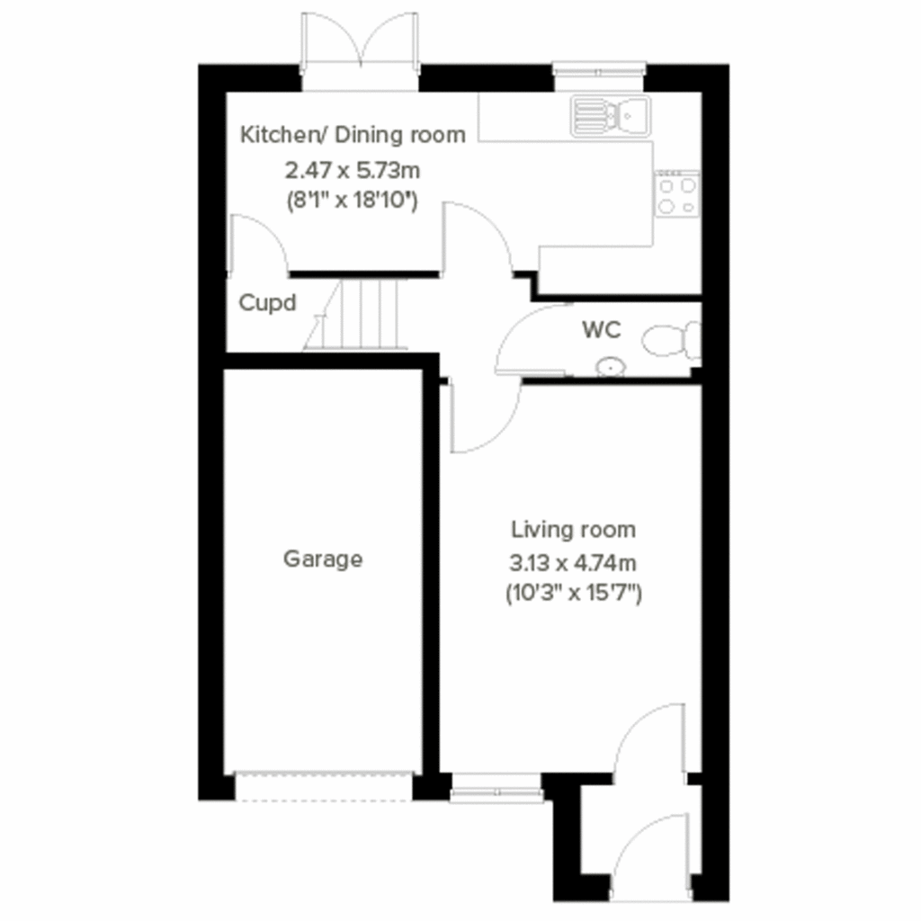 3 bedroom semi-detached house for sale - floorplan