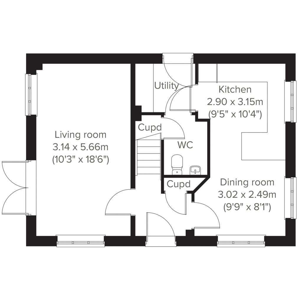 3 bedroom detached house for sale - floorplan