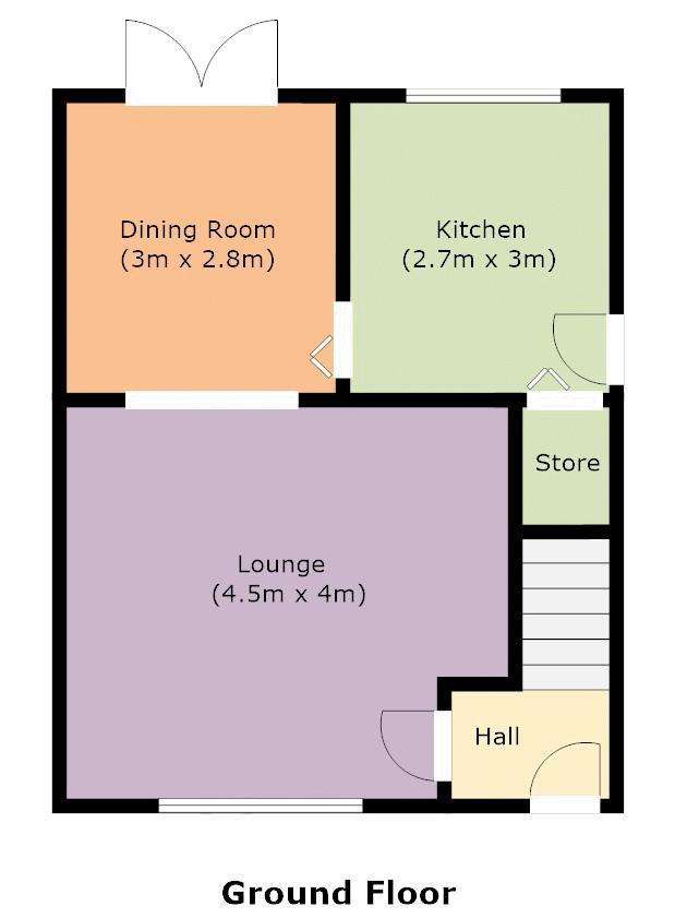 3 bedroom semi-detached house for sale - floorplan