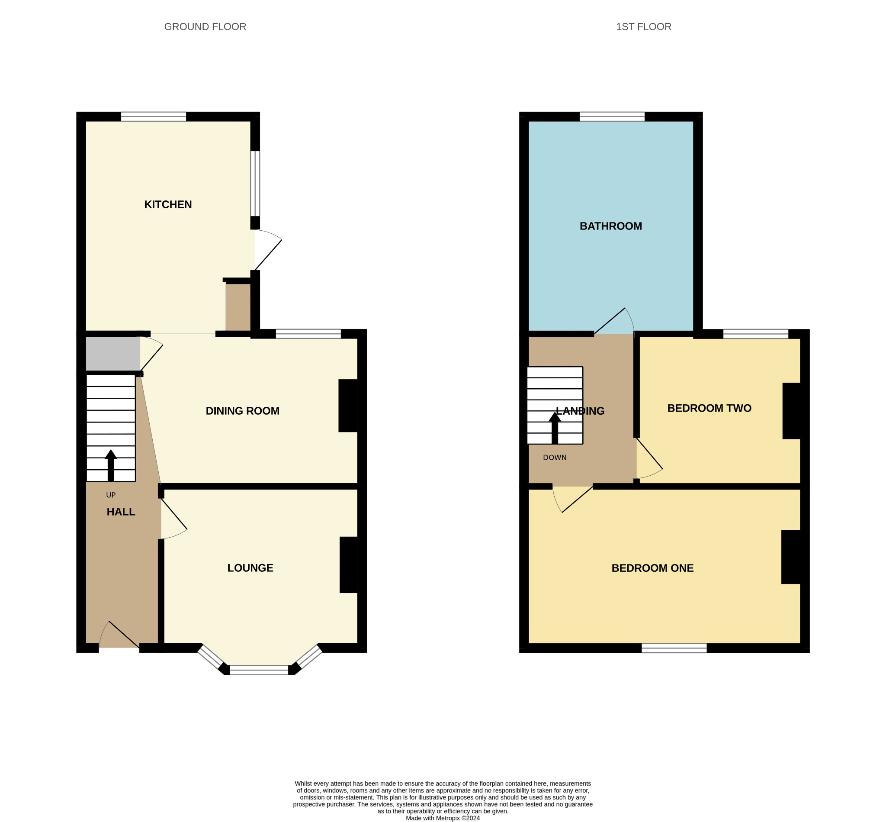 2 bedroom terraced house for sale - floorplan