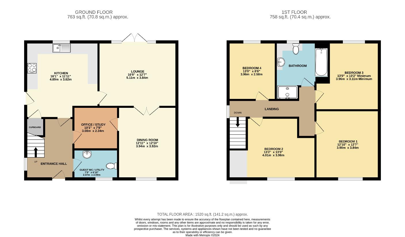 4 bedroom property for sale - floorplan