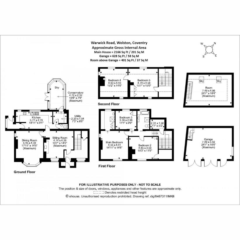 5 bedroom semi-detached house for sale - floorplan