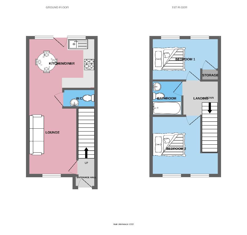 2 bedroom property for sale - floorplan