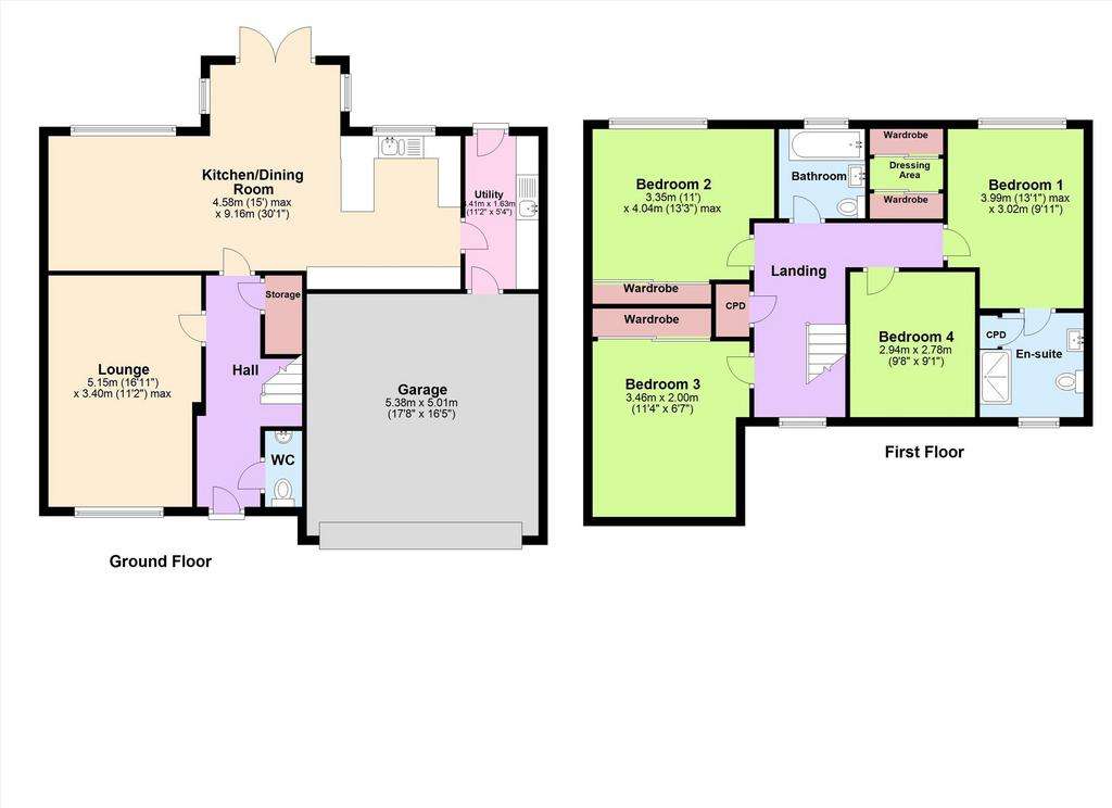 4 bedroom house for sale - floorplan