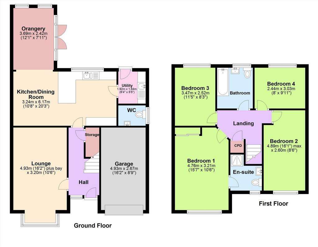 4 bedroom house for sale - floorplan