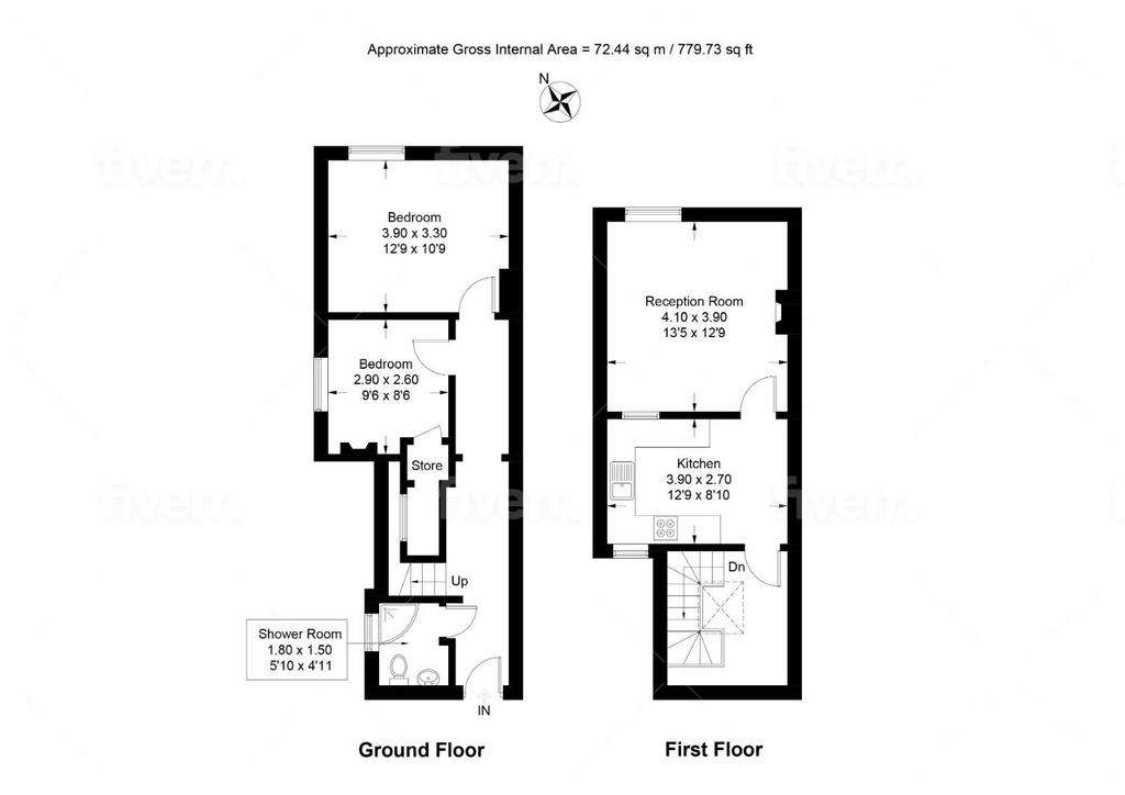 2 bedroom flat for sale - floorplan