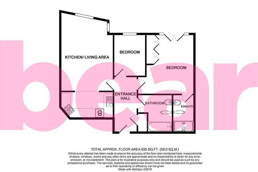 2 bedroom flat for sale - floorplan