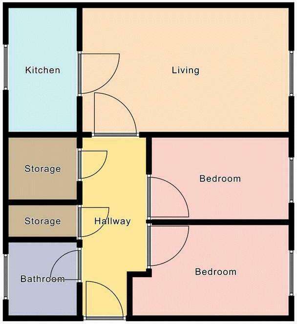 2 bedroom flat for sale - floorplan