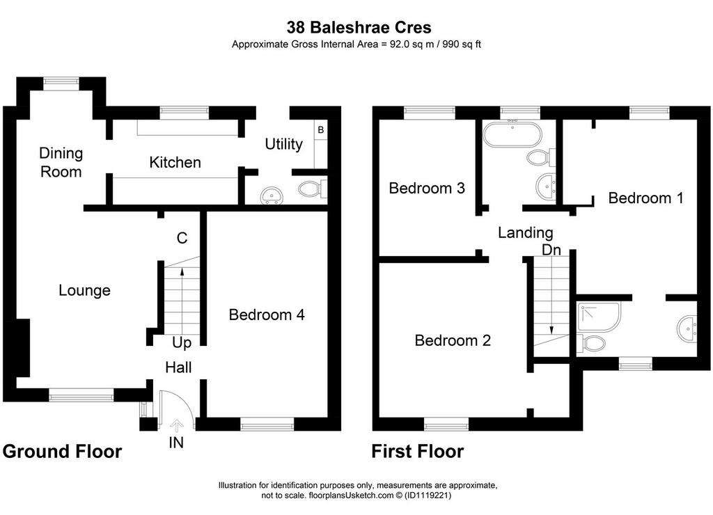 4 bedroom detached villa for sale - floorplan