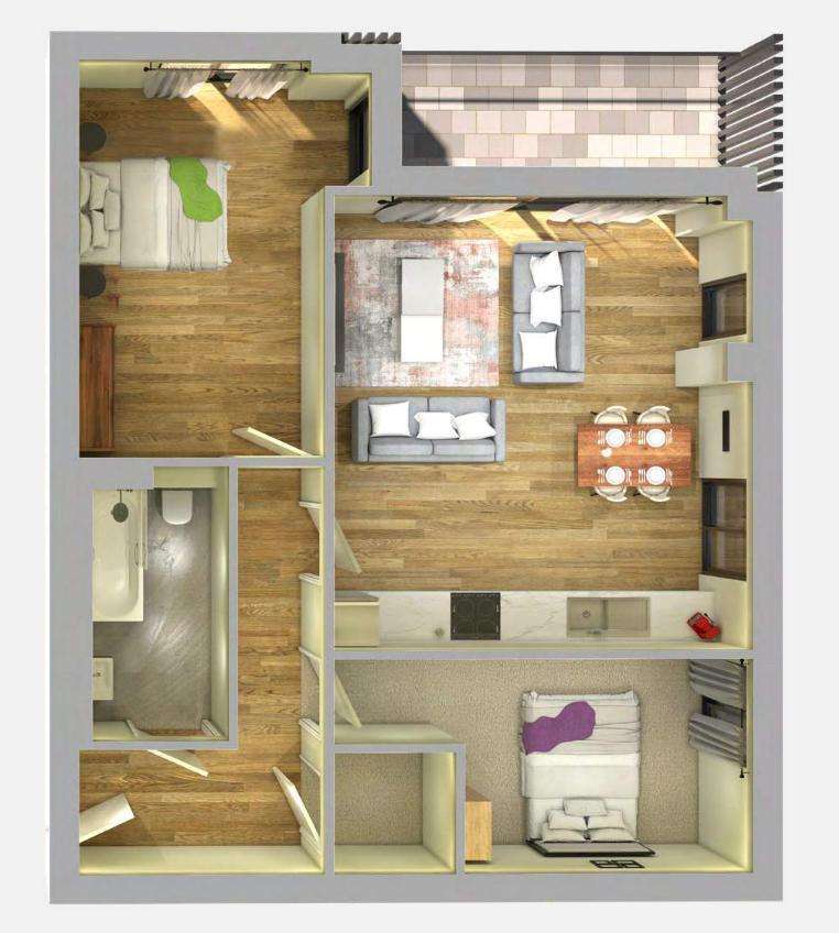 2 bedroom flat to rent - floorplan