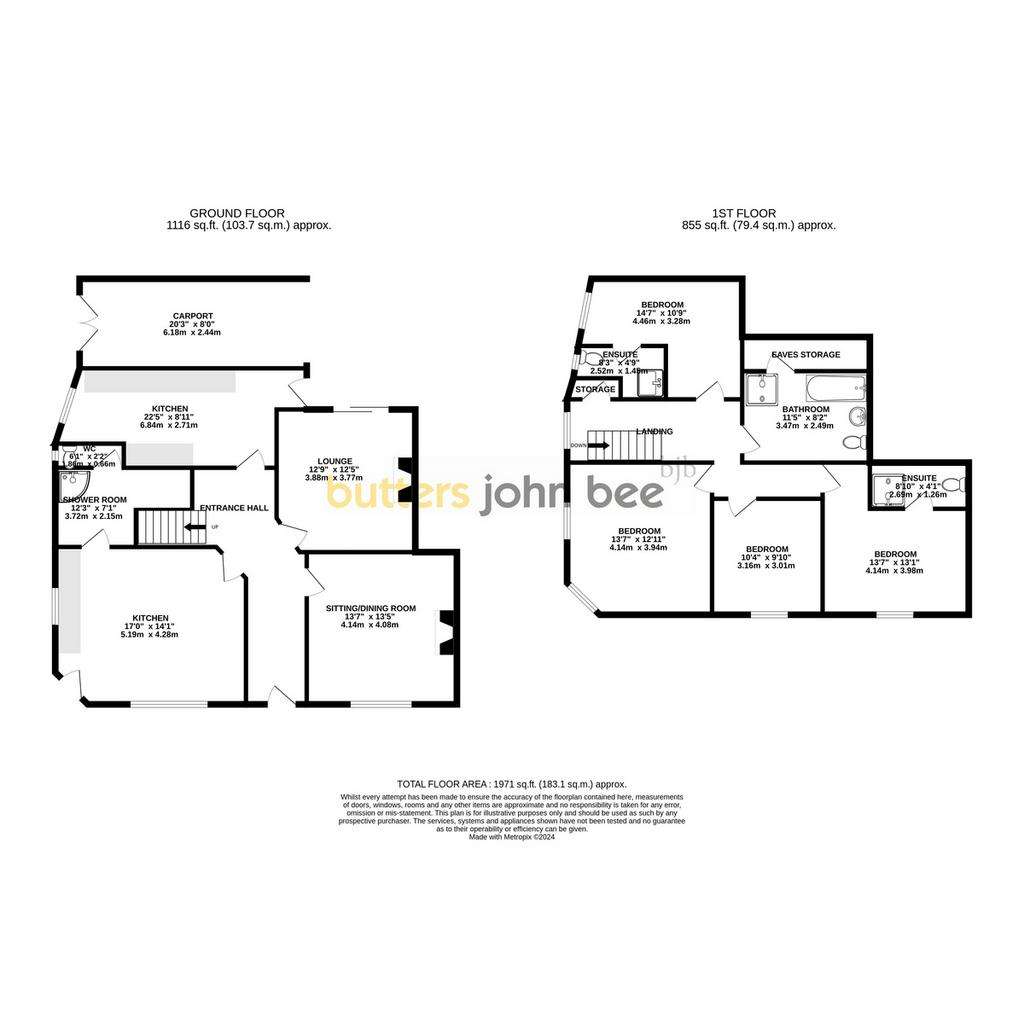 4 bedroom semi-detached house for sale - floorplan