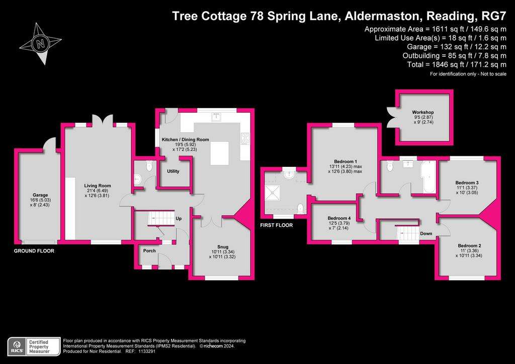 4 bedroom semi-detached house for sale - floorplan