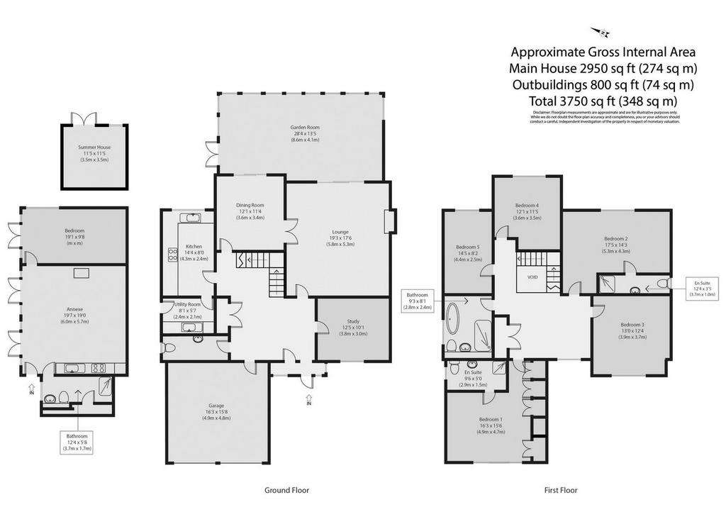 5 bedroom detached house for sale - floorplan