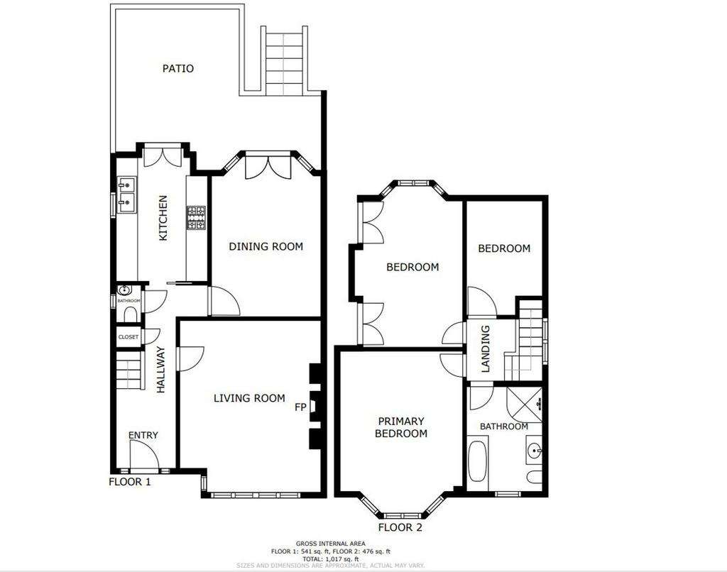 3 bedroom semi-detached house for sale - floorplan