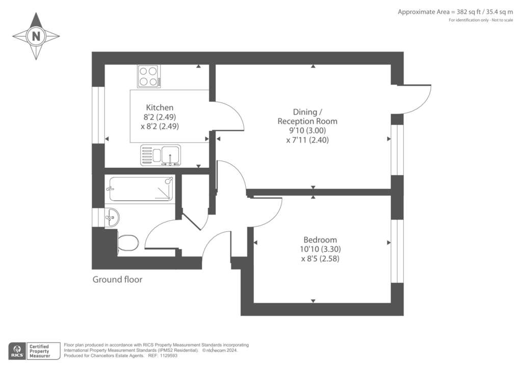 1 bedroom flat for sale - floorplan