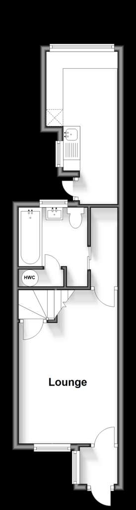 2 bedroom terraced house for sale - floorplan