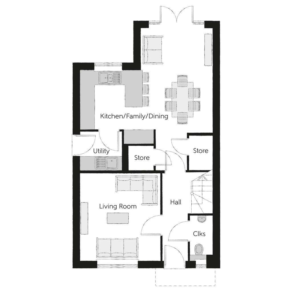 3 bedroom semi-detached house for sale - floorplan