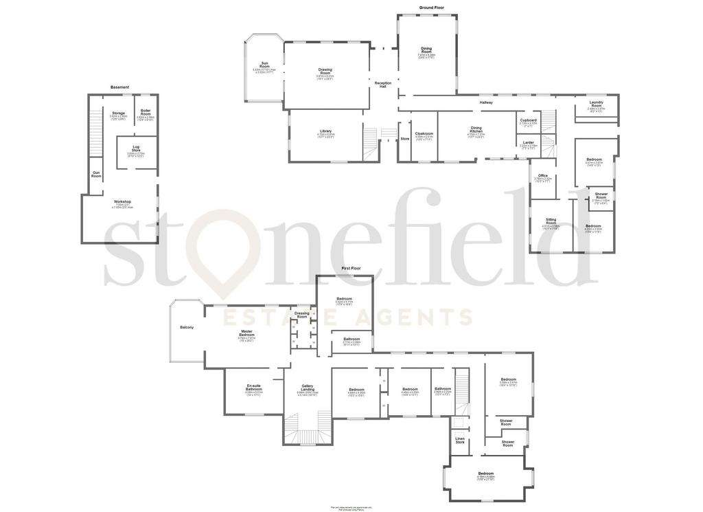 8 bedroom country house for sale - floorplan