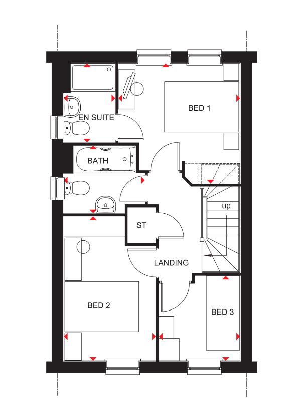 3 bedroom semi-detached house for sale - floorplan