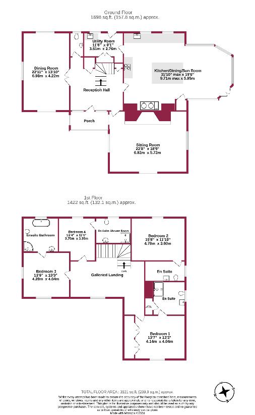 4 bedroom property for sale - floorplan