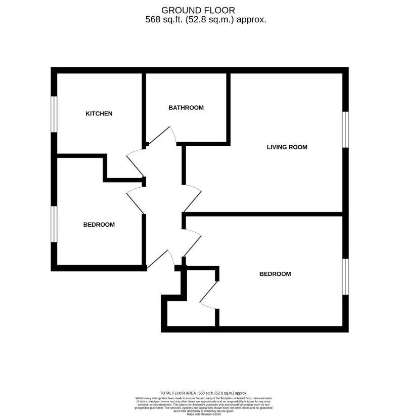 2 bedroom flat for sale - floorplan