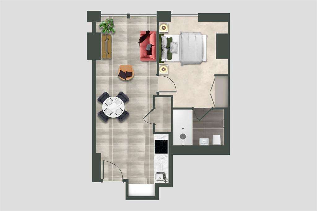 1 bedroom flat to rent - floorplan