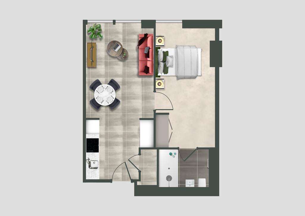 1 bedroom flat to rent - floorplan