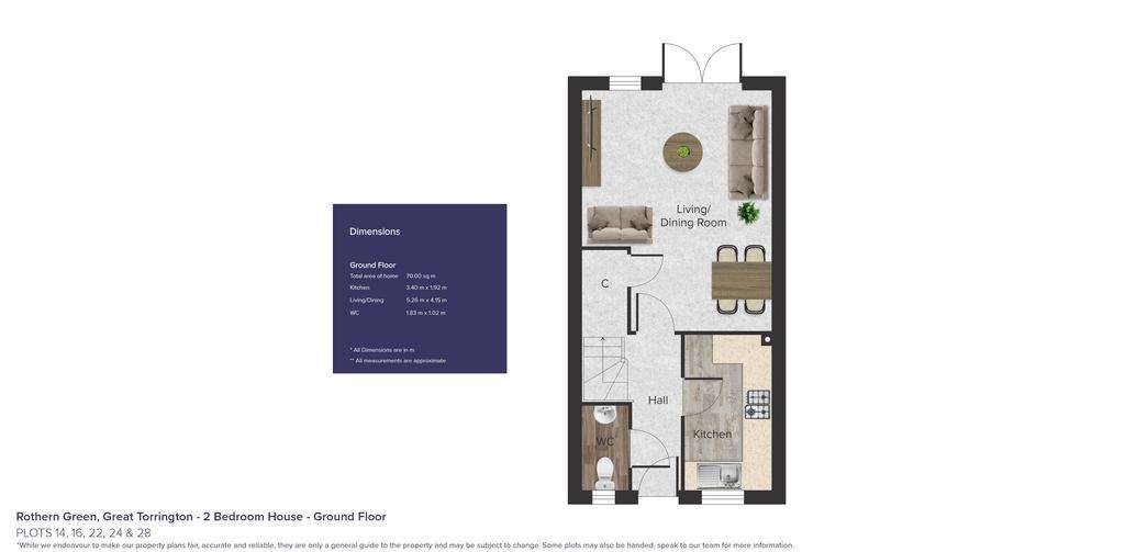 2 bedroom semi-detached house for sale - floorplan