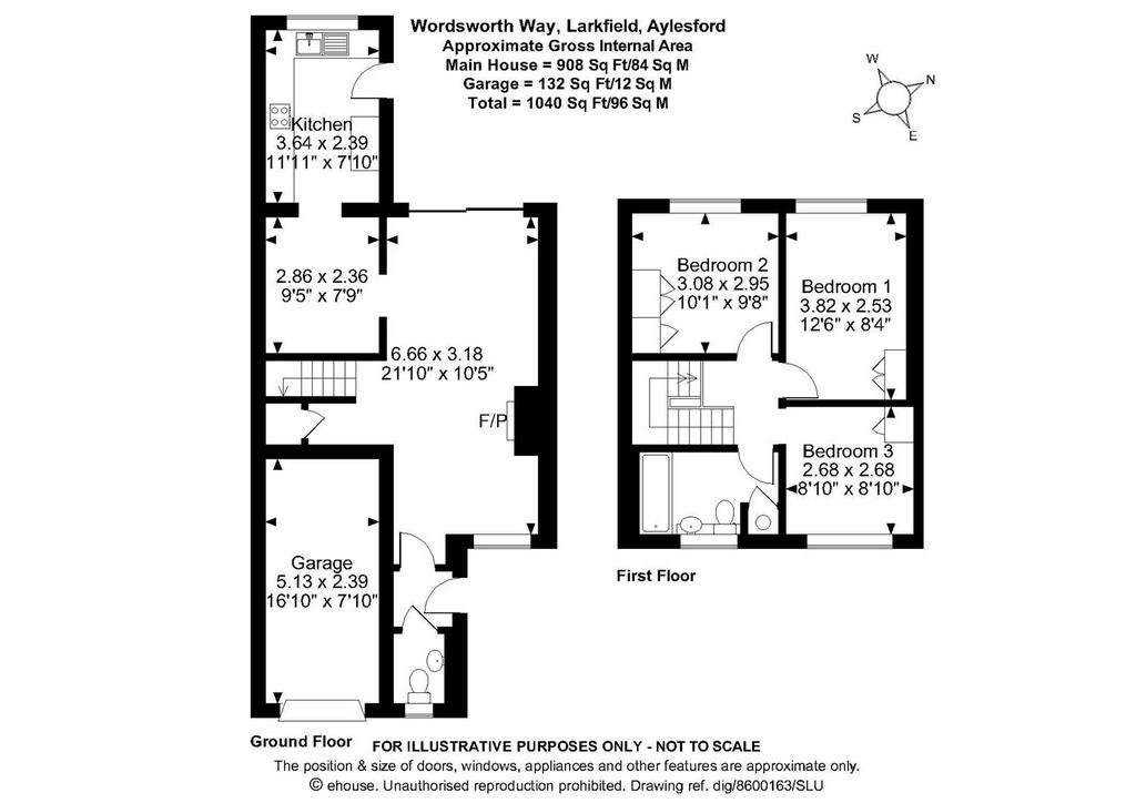 3 bedroom semi-detached house for sale - floorplan