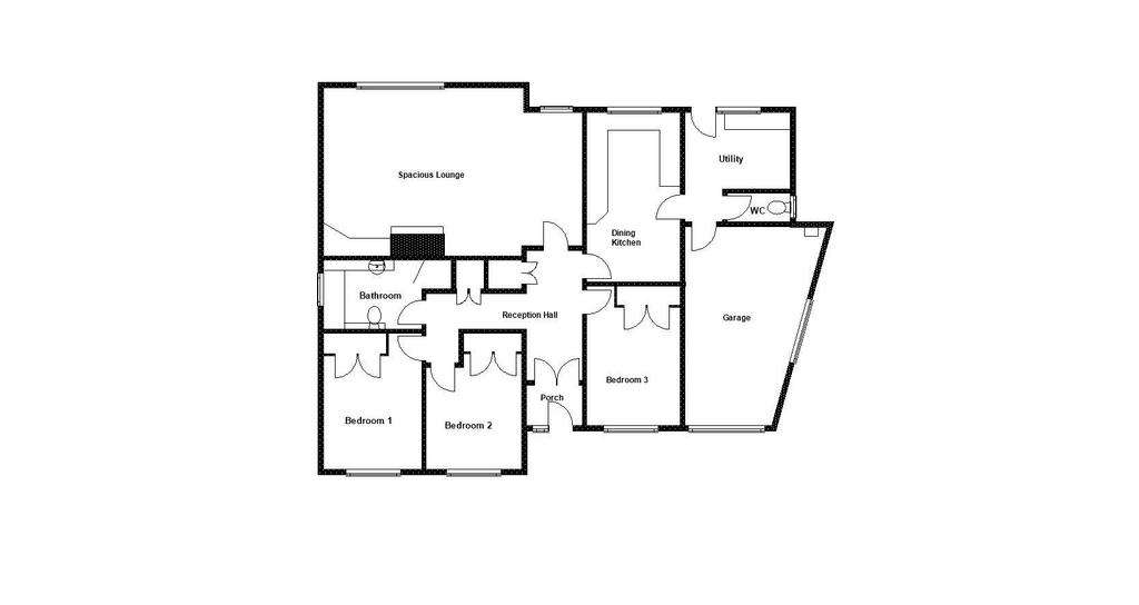 3 bedroom detached bungalow for sale - floorplan