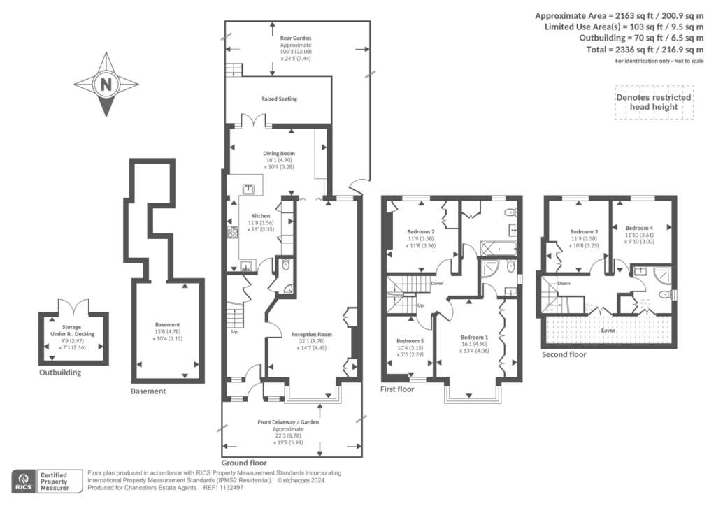 5 bedroom semi-detached house for sale - floorplan