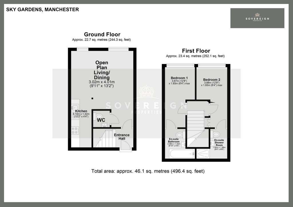 2 bedroom flat for sale - floorplan