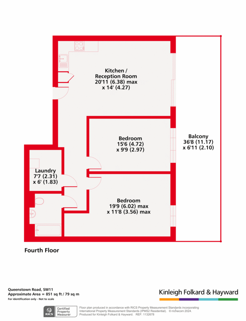 2 bedroom flat for sale - floorplan