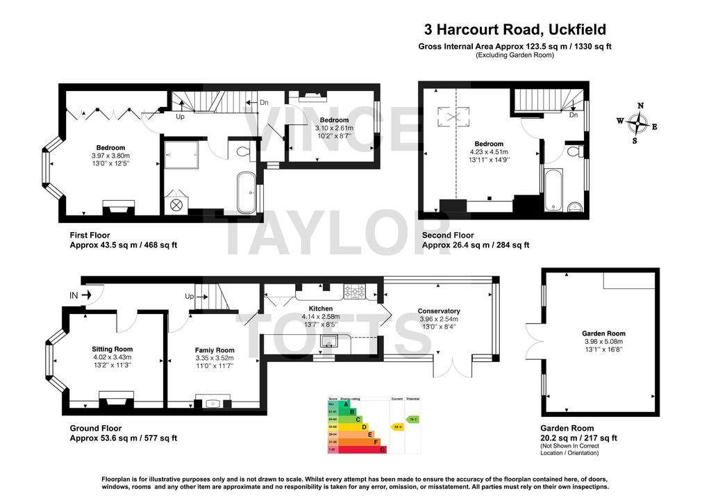 3 bedroom semi-detached house for sale - floorplan