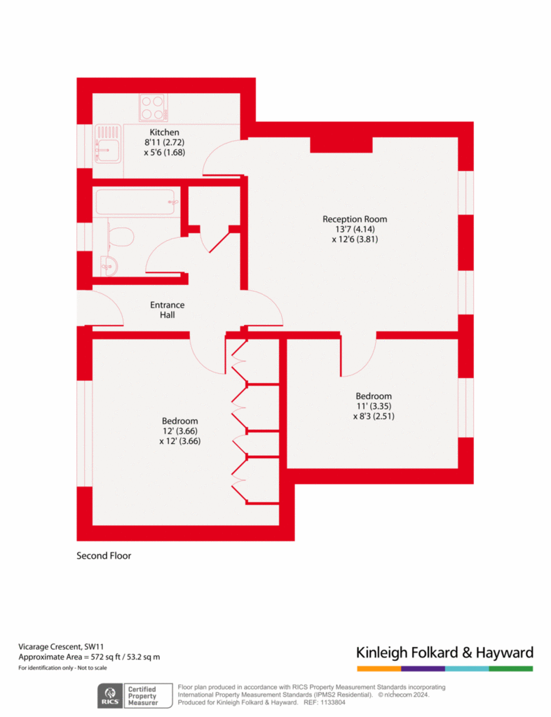 2 bedroom flat for sale - floorplan