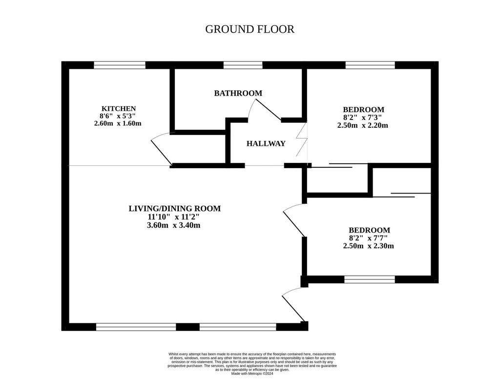 2 bedroom chalet for sale - floorplan