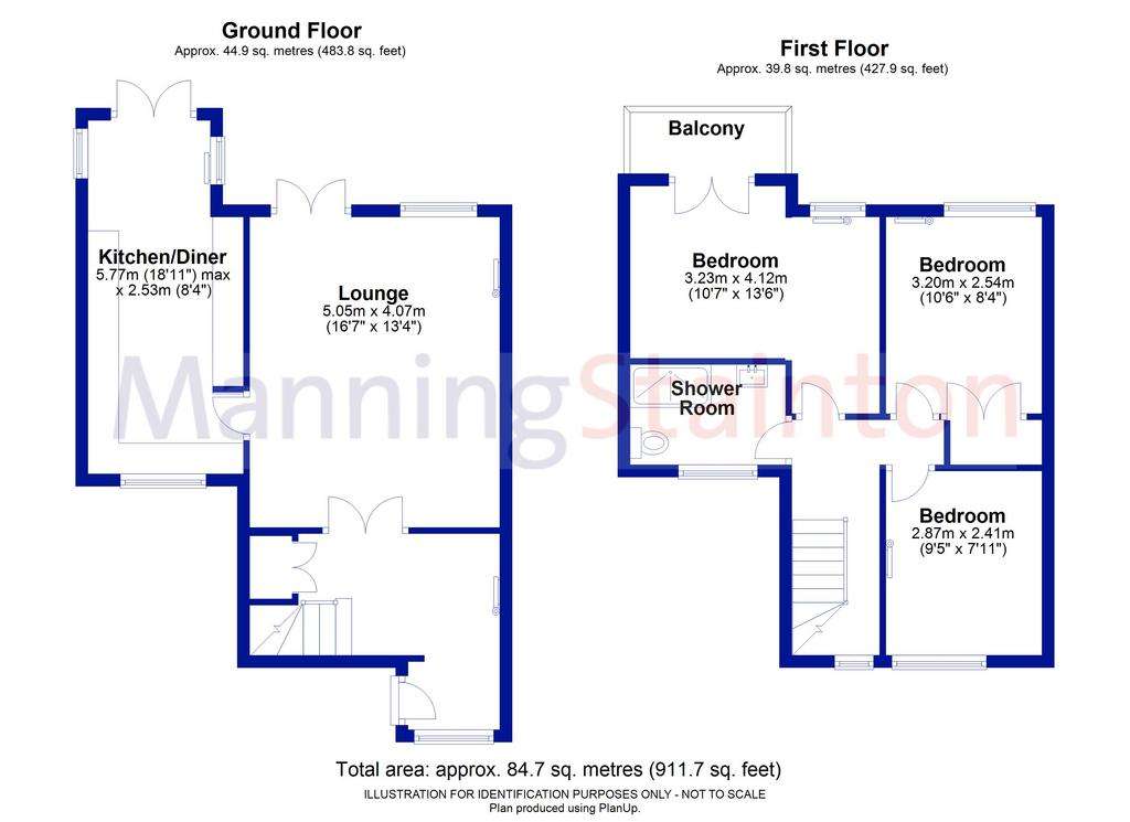 3 bedroom terraced house for sale - floorplan