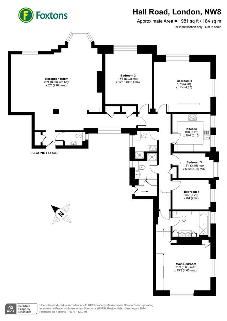 5 bedroom flat to rent - floorplan