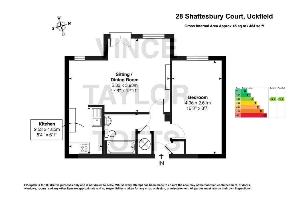 1 bedroom retirement property for sale - floorplan