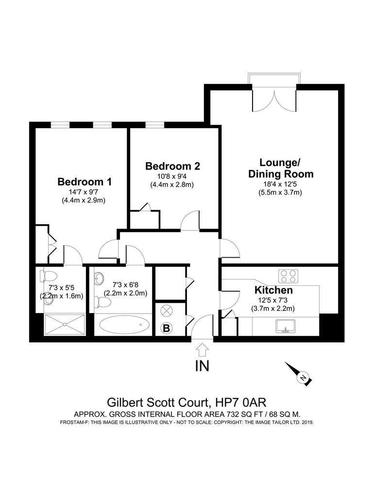 2 bedroom flat for sale - floorplan