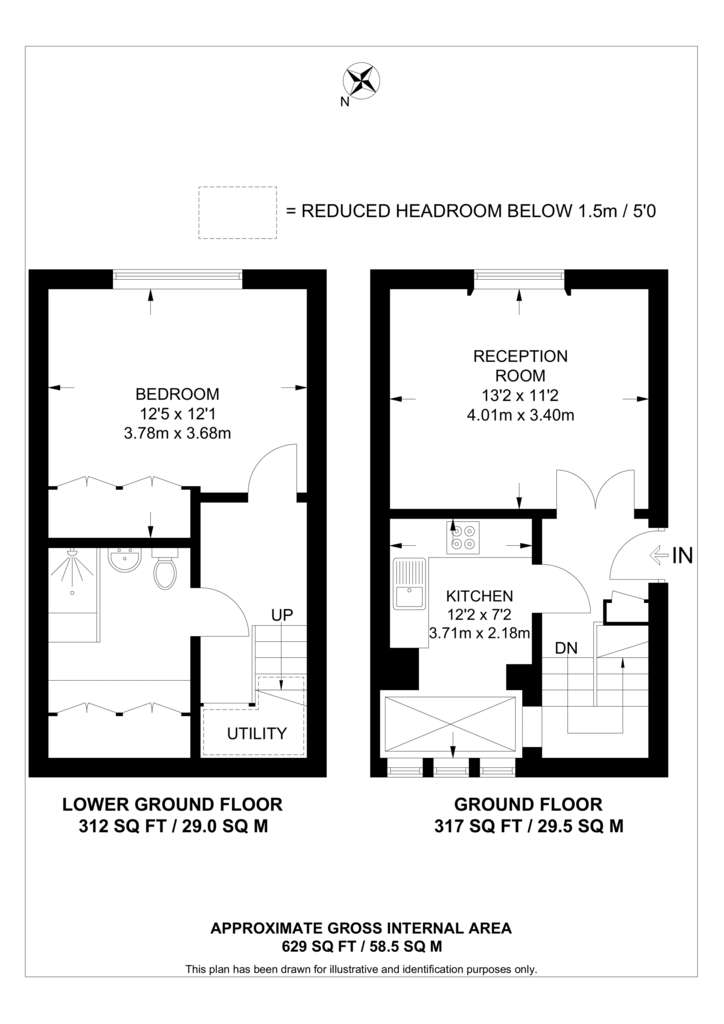 1 bedroom flat to rent - floorplan