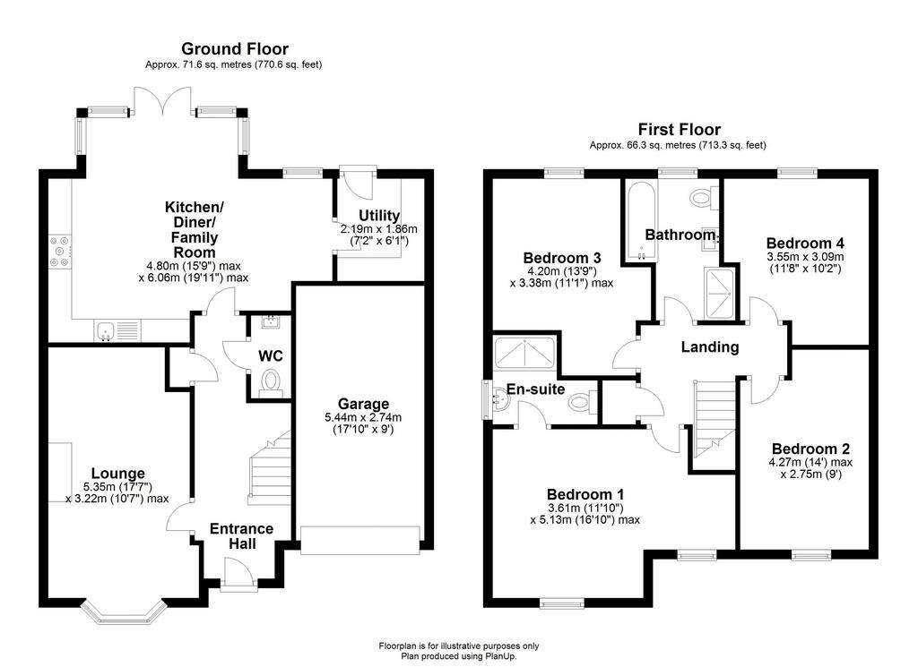 4 bedroom detached house for sale - floorplan