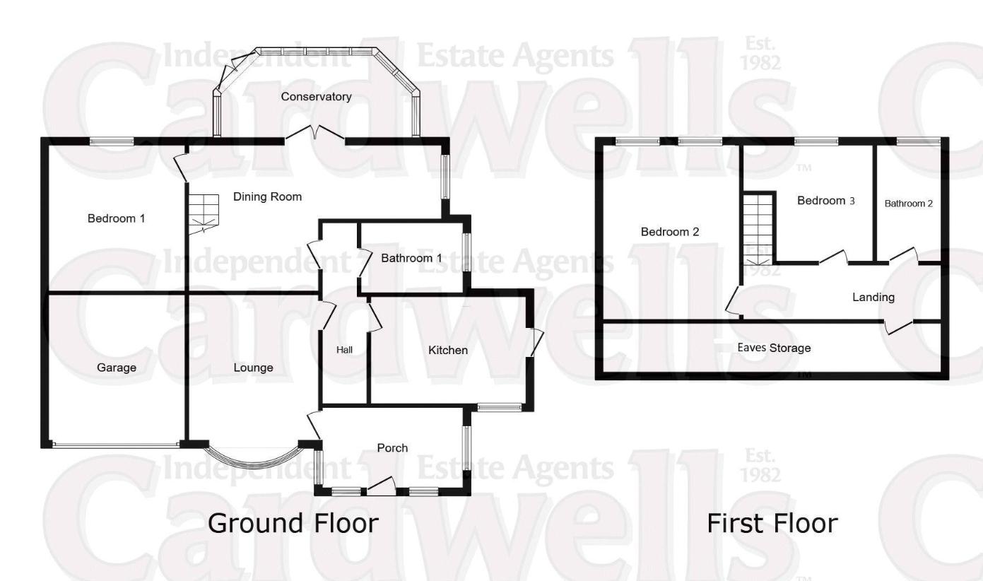 3 bedroom bungalow for sale - floorplan