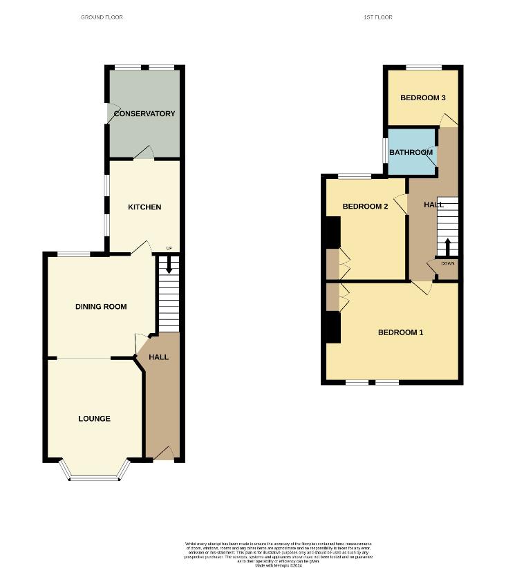 3 bedroom terraced house for sale - floorplan