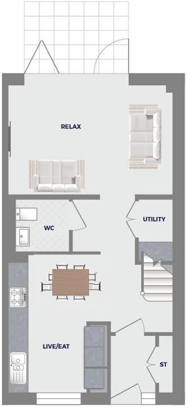 3 bedroom semi-detached house for sale - floorplan