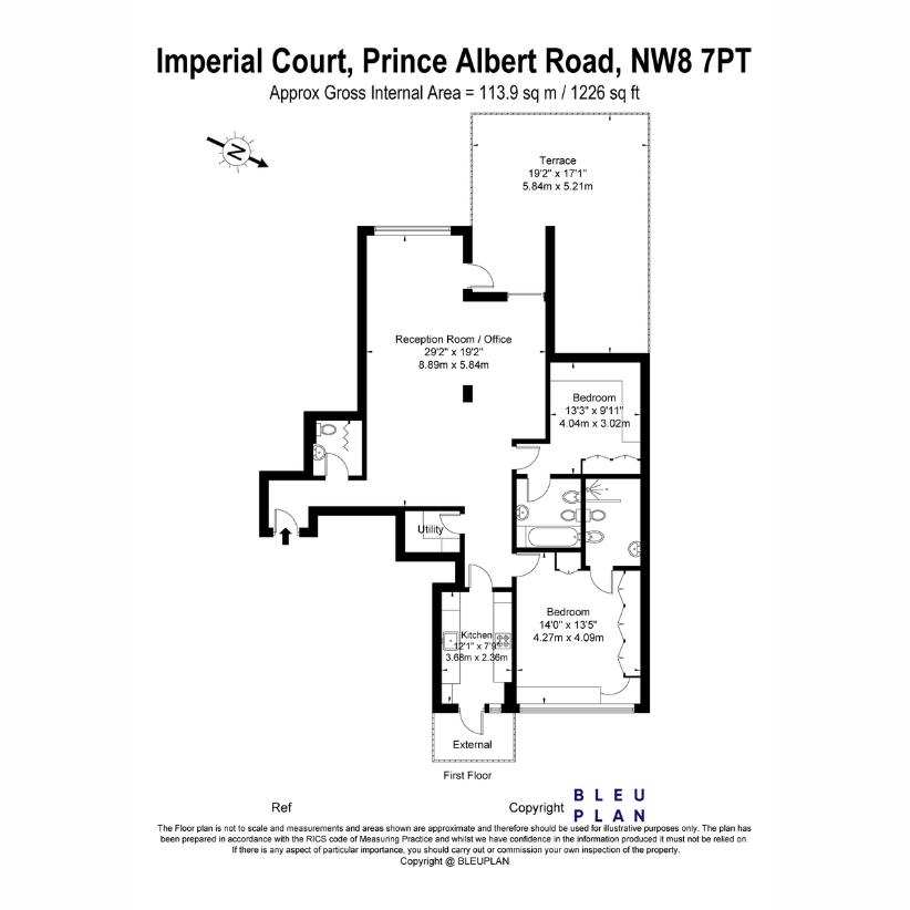 2 bedroom flat for sale - floorplan