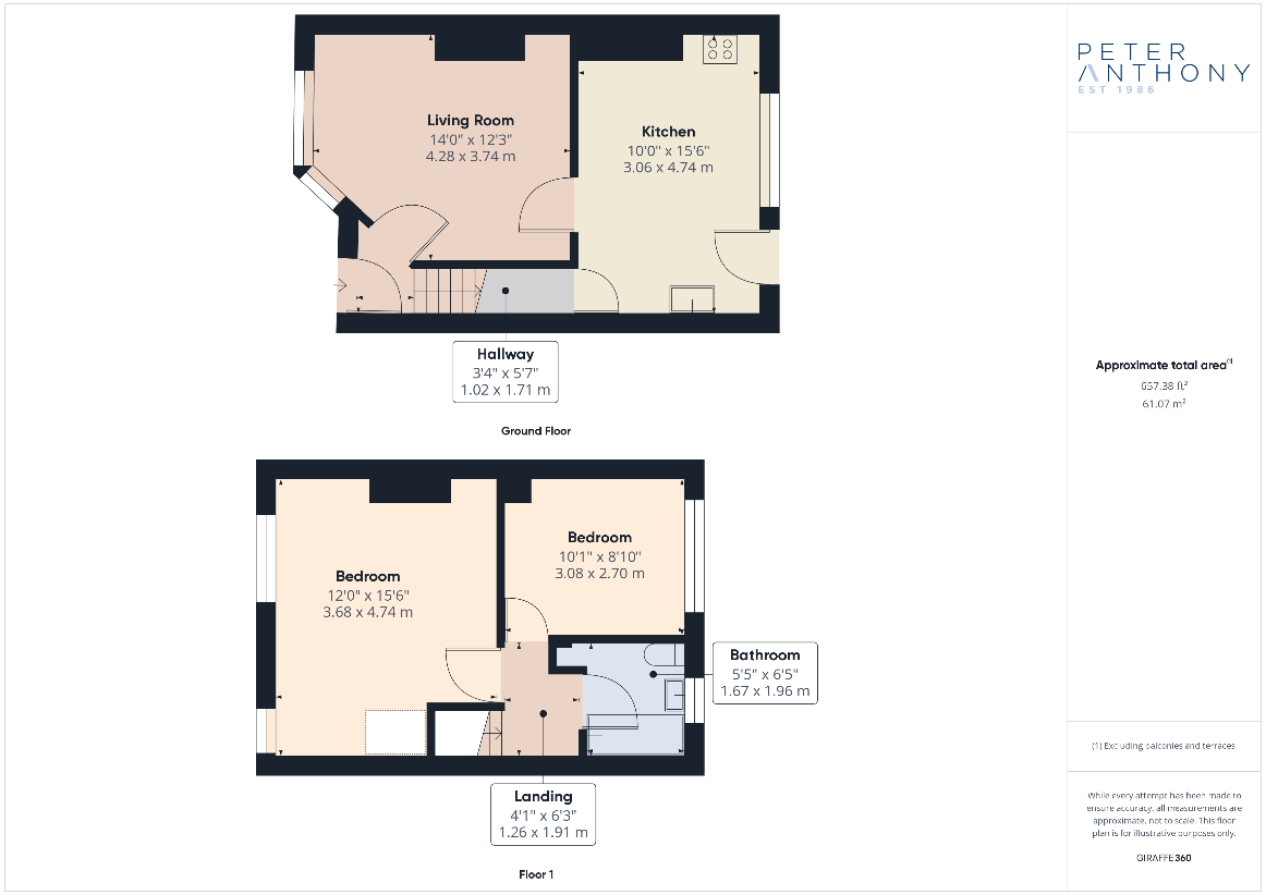 2 bedroom property for sale - floorplan