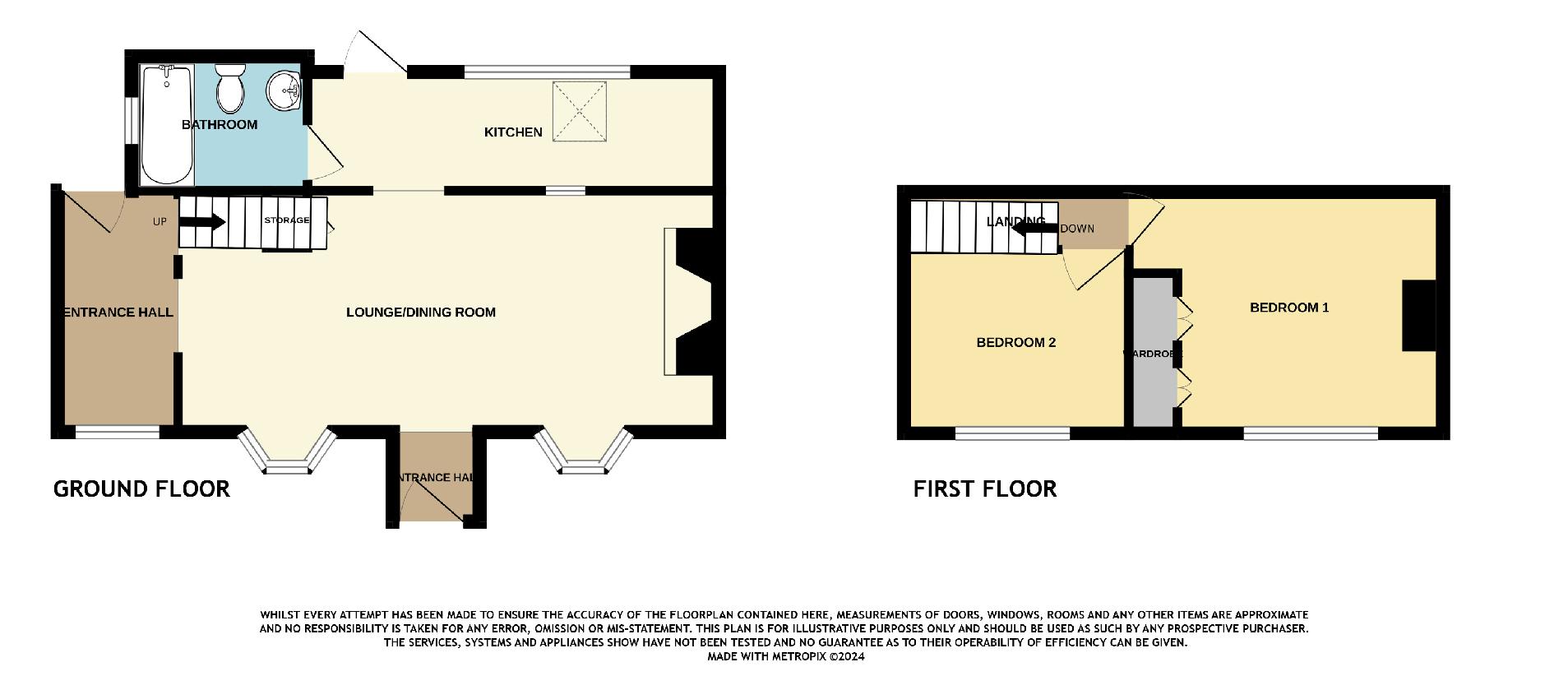 2 bedroom semi-detached house for sale - floorplan