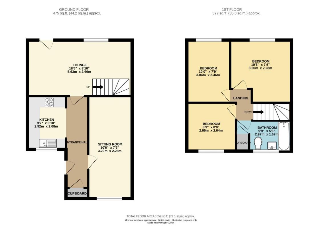 3 bedroom property for sale - floorplan